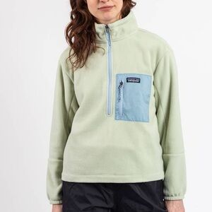 Patagonia Microdini Half-Zip Fleece Pullover in Salvia Green